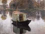 Claude Monet The Studio boat France oil painting artist